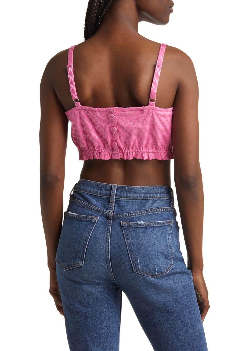 & Other Stories Jacquard Crop Top, Alternate, color, 