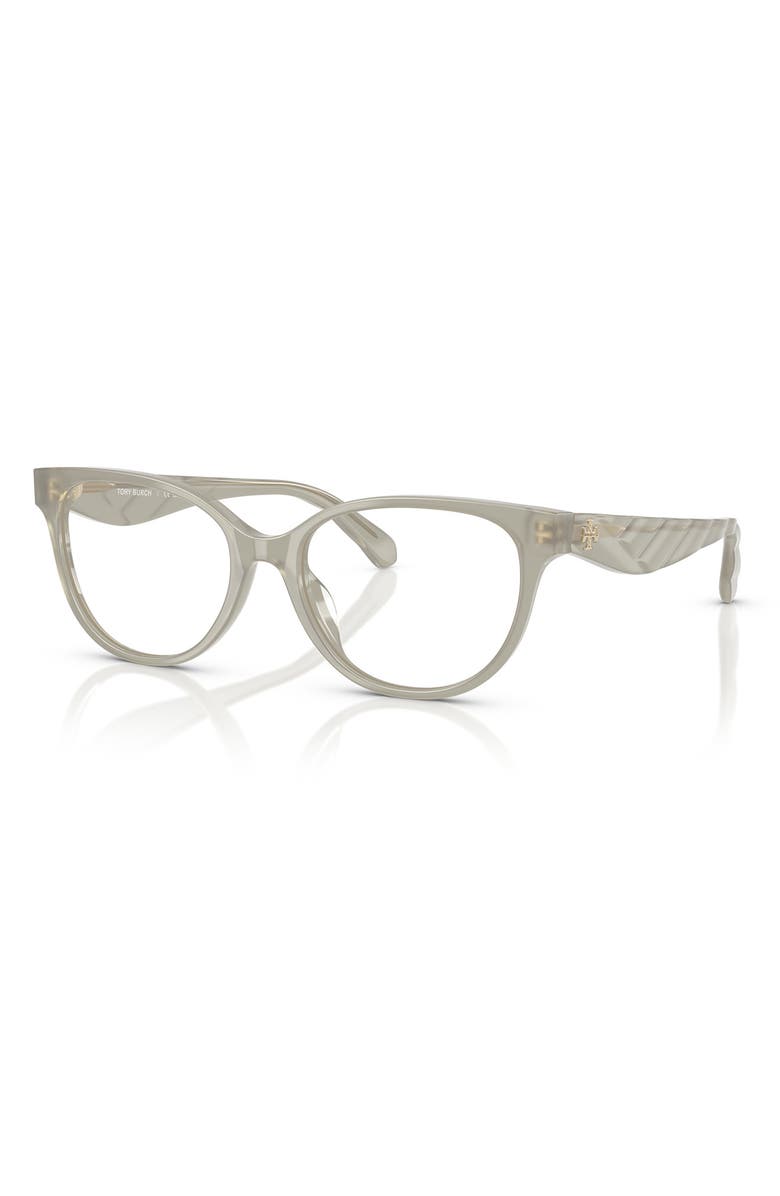 Tory Burch 53mm Phantos Optical Glasses, Alternate, color, Grey Green