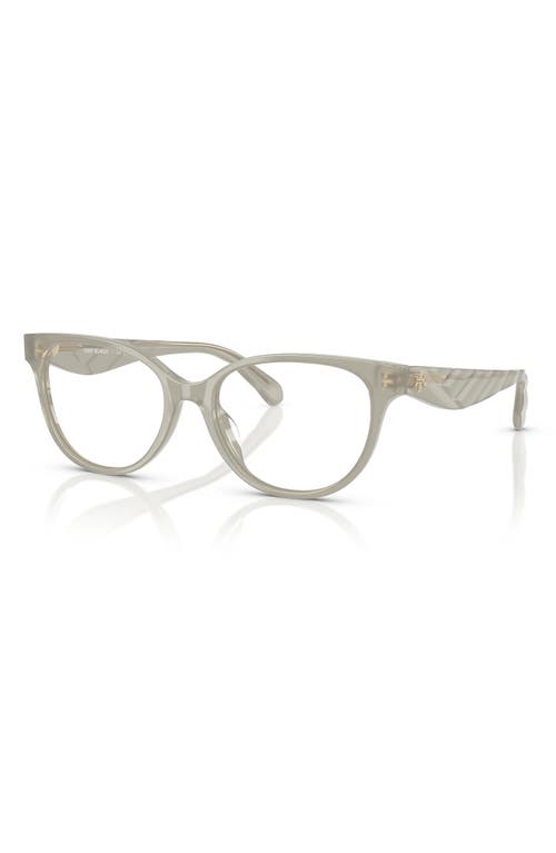 Tory Burch 53mm Phantos Optical Glasses In Grey Green