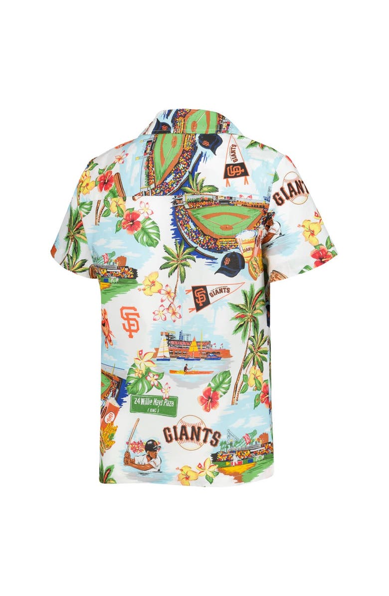 Reyn Spooner Women's Reyn Spooner White San Francisco Giants Scenic Camp Button-Up Shirt, Alternate, color, 