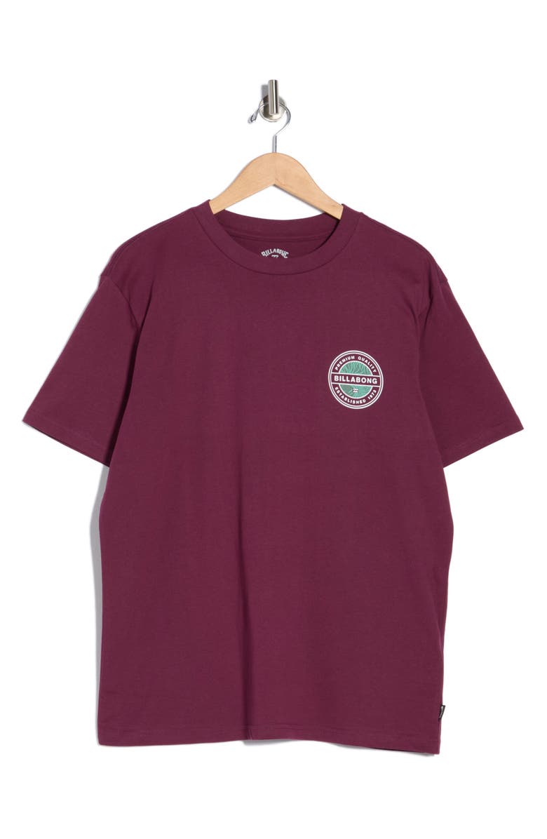 Billabong Rotor Fill Cotton Graphic T-Shirt, Alternate, color, Burgundy