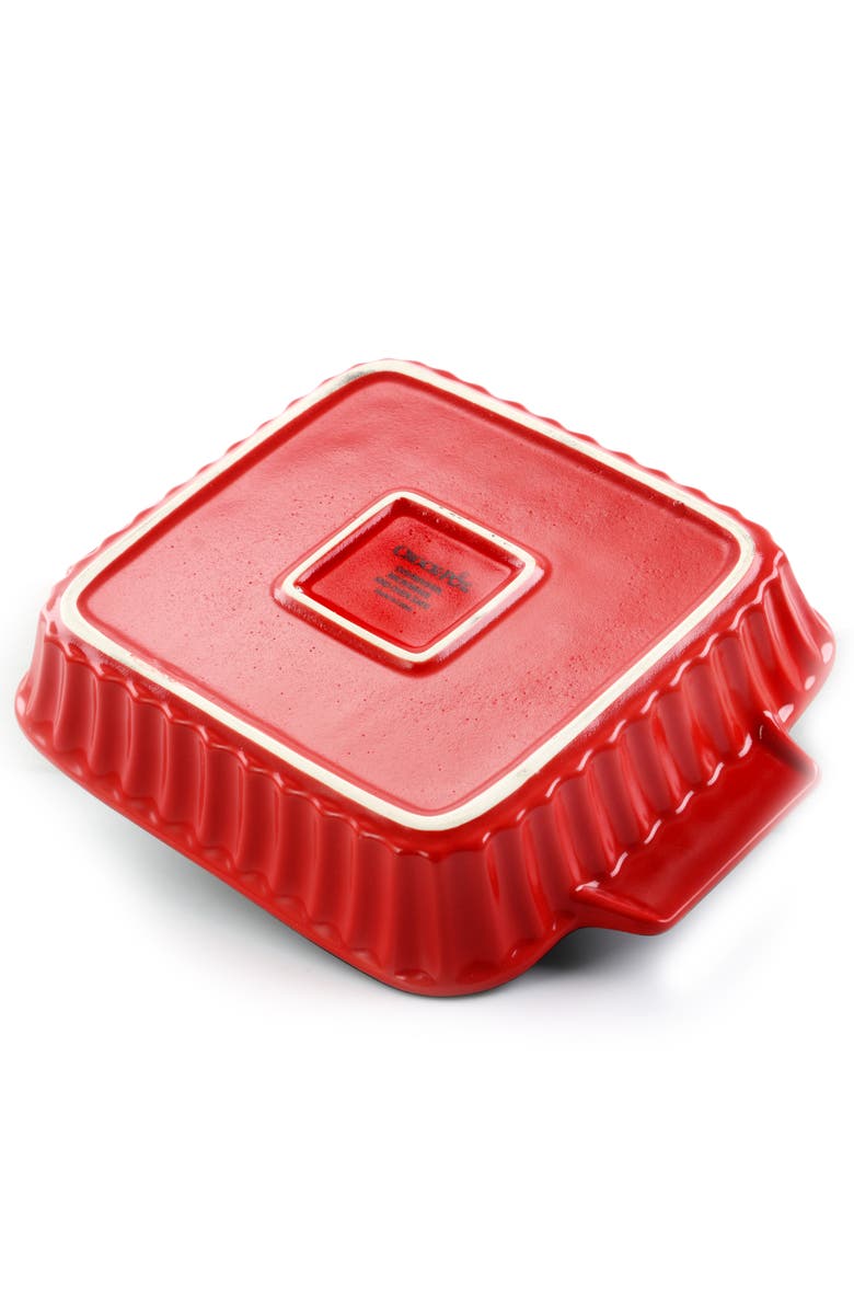 Crock-pot Denhoff 8 in. Non-Stick Ribbed Casserole, Alternate, color, Red