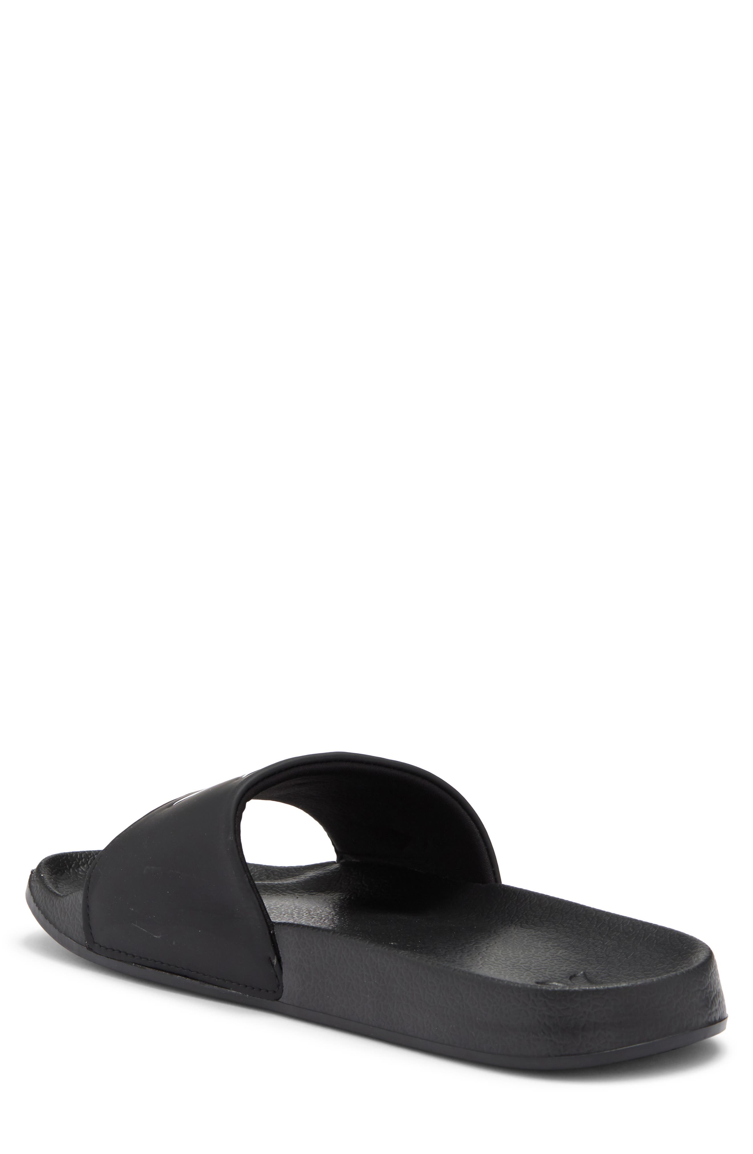 Hurley Logo Slide Sandal, Alternate, color, Black / White