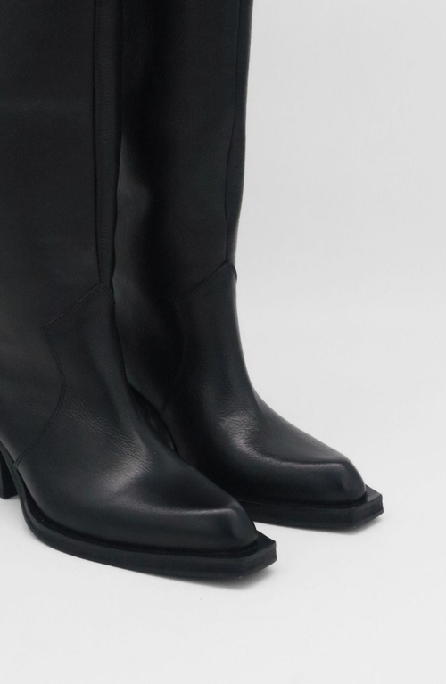 Stivali New York Runaway Knee High Leather Boots In Black
