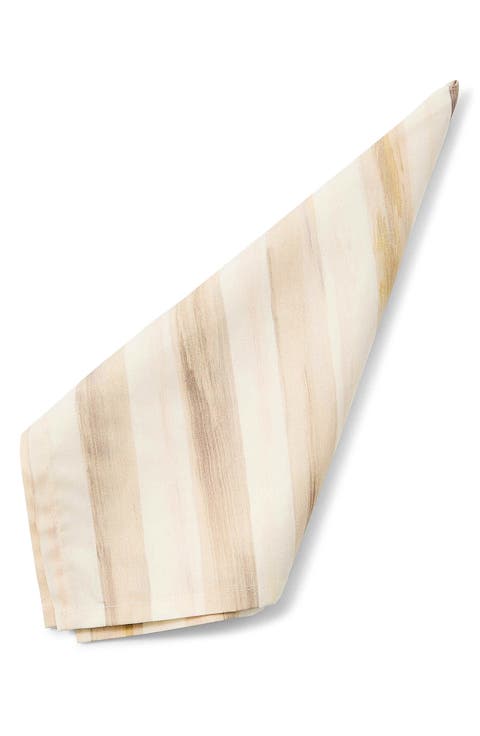 Mocha Stripe Print Napkin