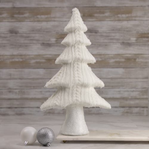 Northlight Cable Knit Christmas Tree Decoration In White