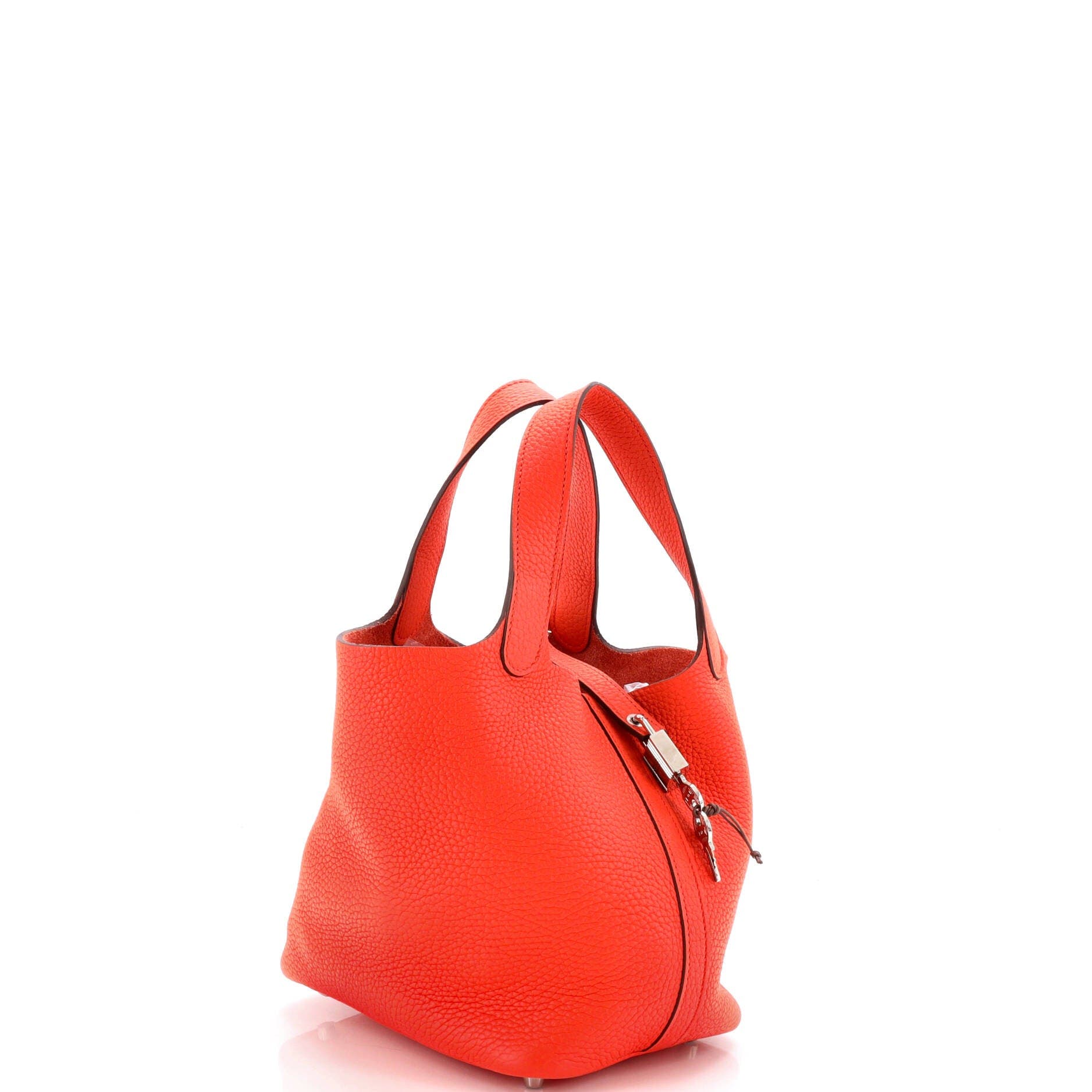 Pre-Owned Hermes Picotin Lock Bag Clemence PM, Alternate, color, Orange Poppy