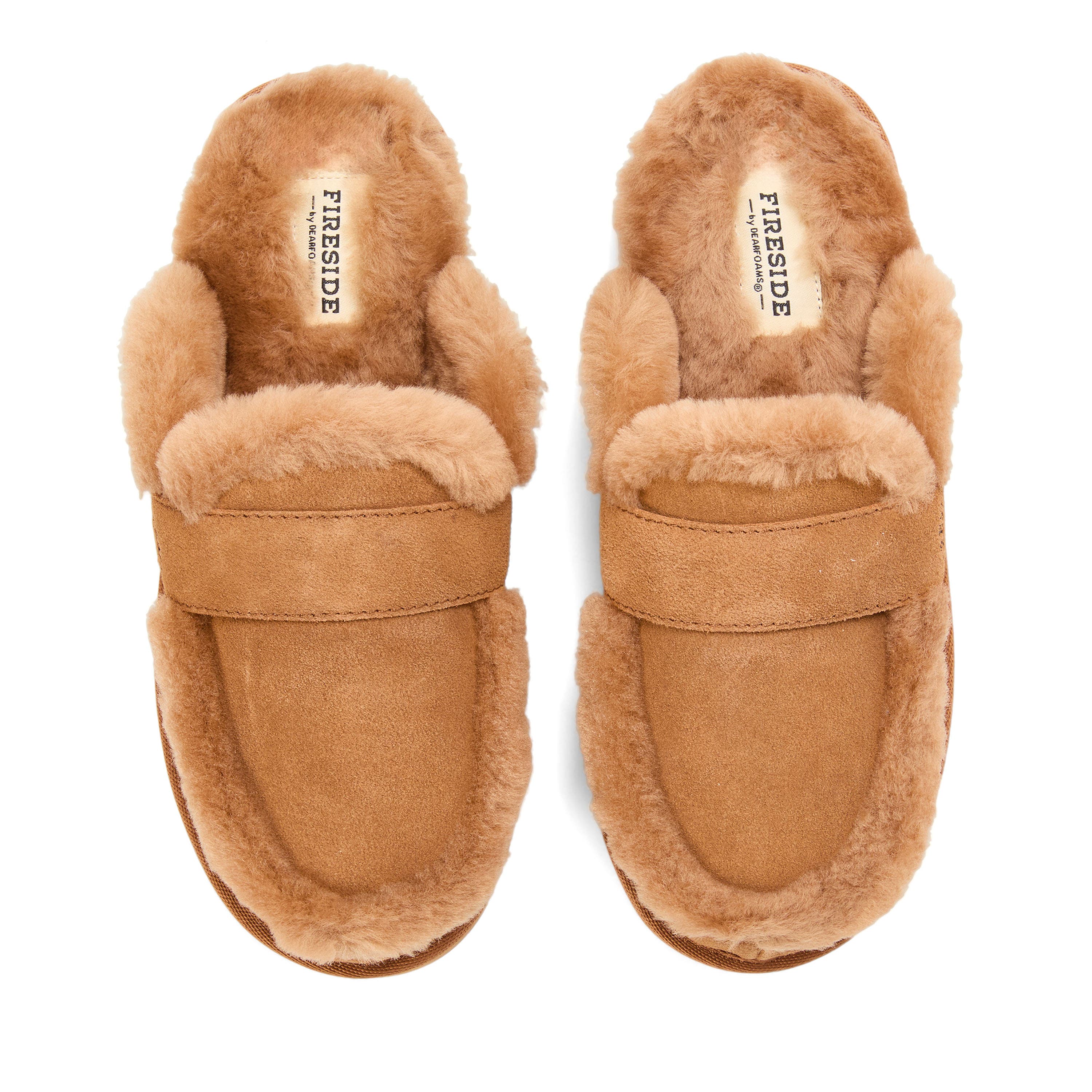 DEARFOAMS Fireside Richmond Genuine Shearling Scuff Slipper, Alternate, color, Chestnut