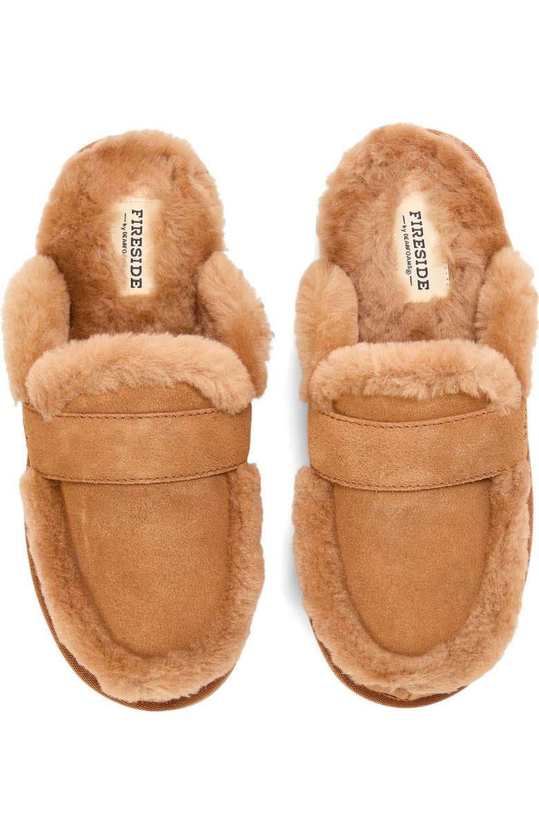 DEARFOAMS Fireside Richmond Genuine Shearling Scuff Slipper, Alternate, color, Chestnut