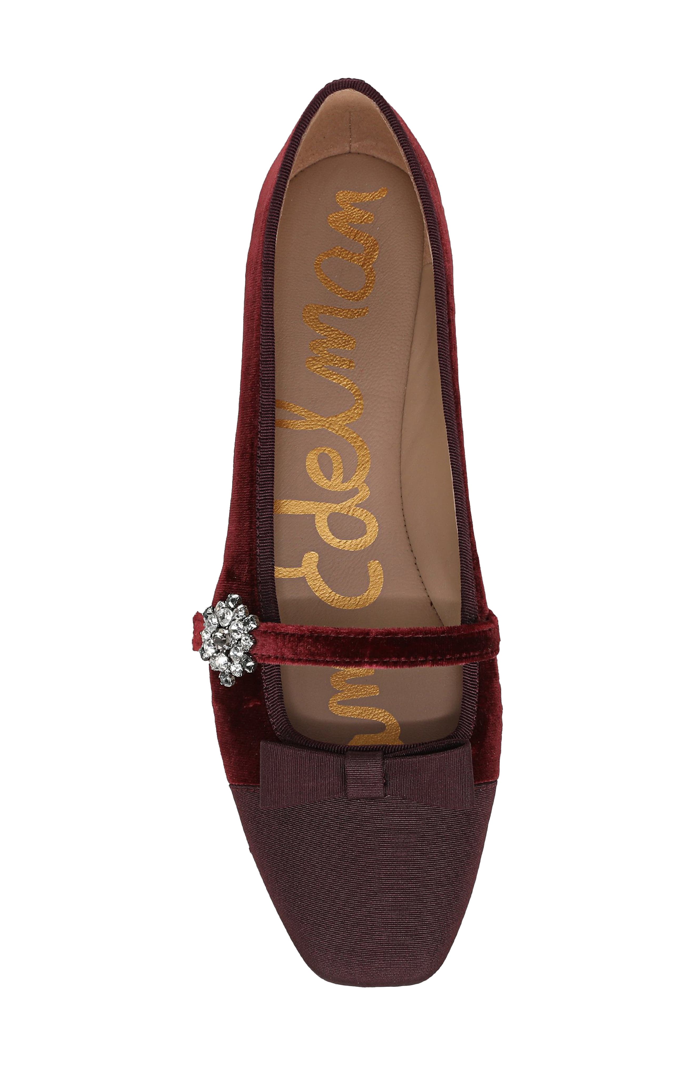 Sam Edelman Madi Mary Jane Flat, Alternate, color, Deep Cabernet