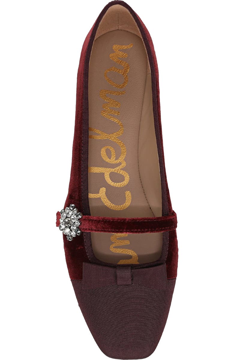 Sam Edelman Madi Mary Jane Flat, Alternate, color, Deep Cabernet