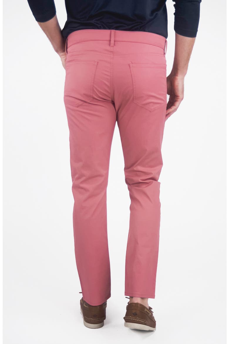 Straight Leg Stretch Cotton Blend Pants, Alternate, color, NANTUCKET RED