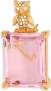 Kenneth Jay Lane Pink Owl Brooch