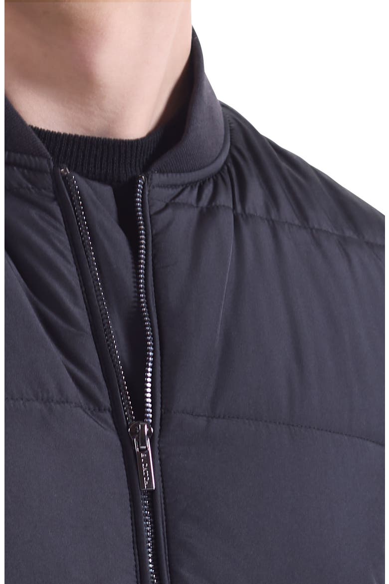 Tweed Jacket with Removable Quilted Vest, Alternate, color, BLACK