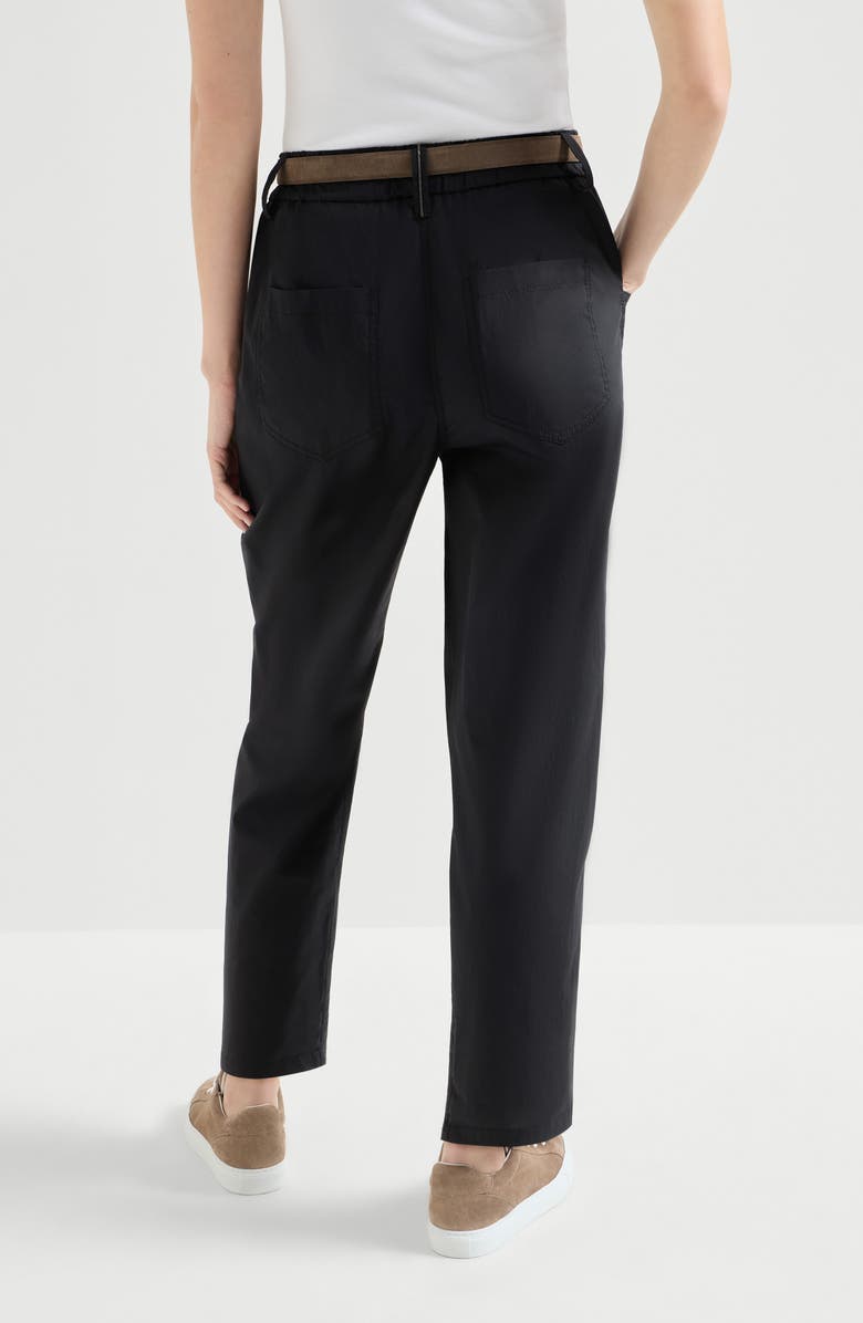 Brunello Cucinelli Five-pocket Track trousers, Alternate, color, Black