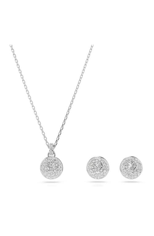 Swarovski Sublima Crystal Pendant Necklace & Stud Earrings Set