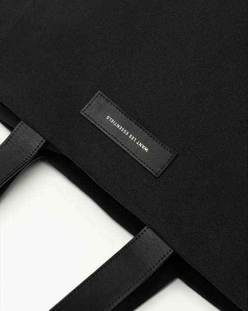 Want Les Essentiels De La Vie Want Les Essentiels Kenora Organic Cotton Canvas Tote In Black