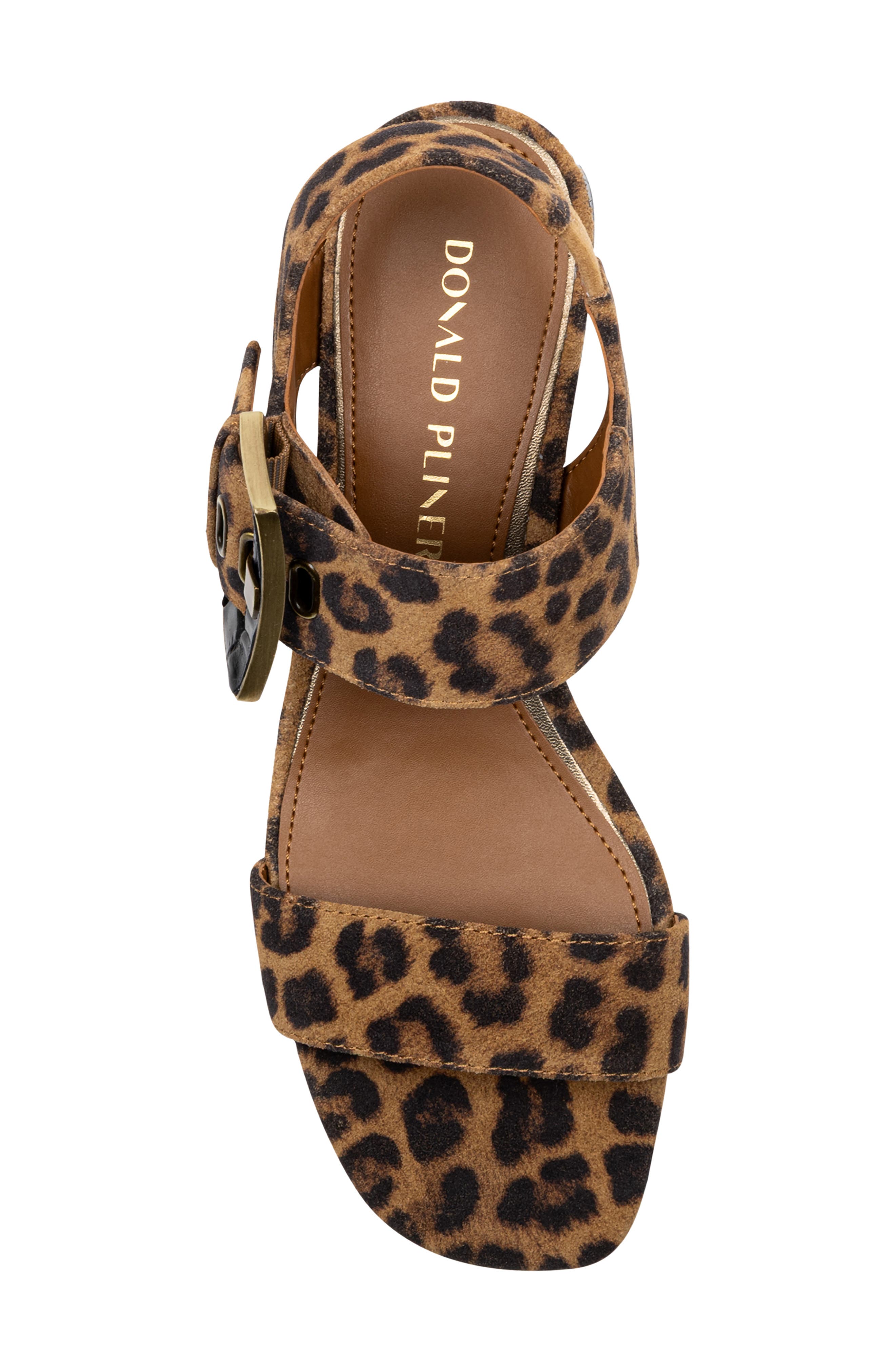 Donald Pliner Croc Embossed Heel Sandal, Alternate, color, 