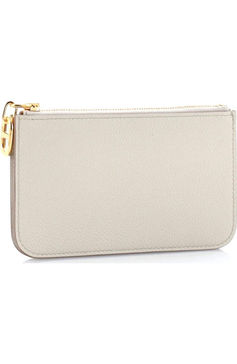 Pre-Owned Hermes Zipengo Chaine d'Ancre Zip Card Holder Leather, Alternate, color, Beton