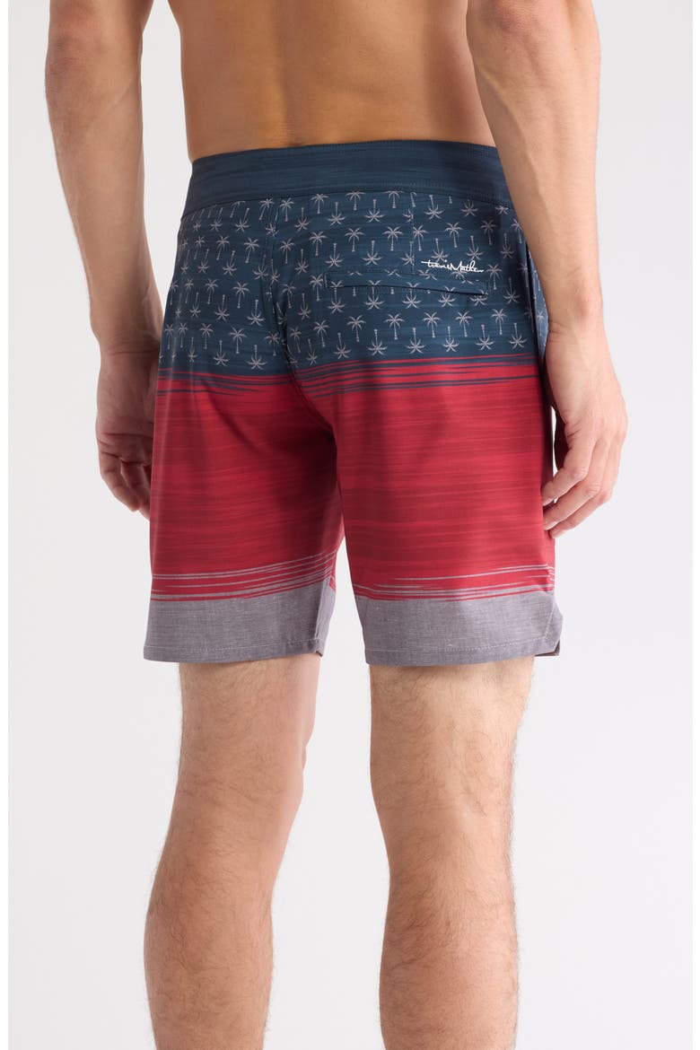 Palm Tree Fun Board Shorts, Alternate, color, HEATHER BLUE NIGHTS