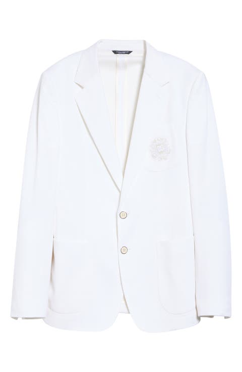 Embroidered Crest Sport Coat