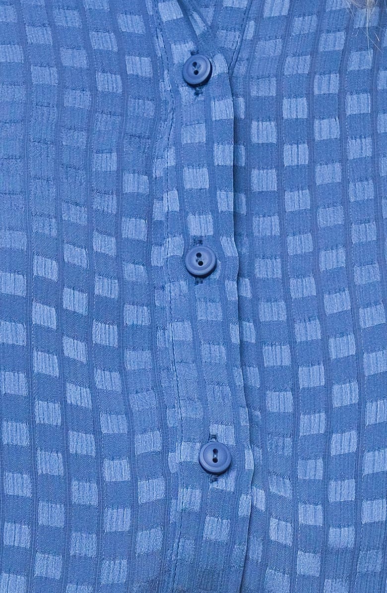 FLYING TOMATO Checkered Long Sleeve Button-Up Shirt, Alternate, color, Steel Blue