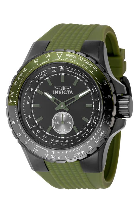 Aviator Silicone Strap Watch