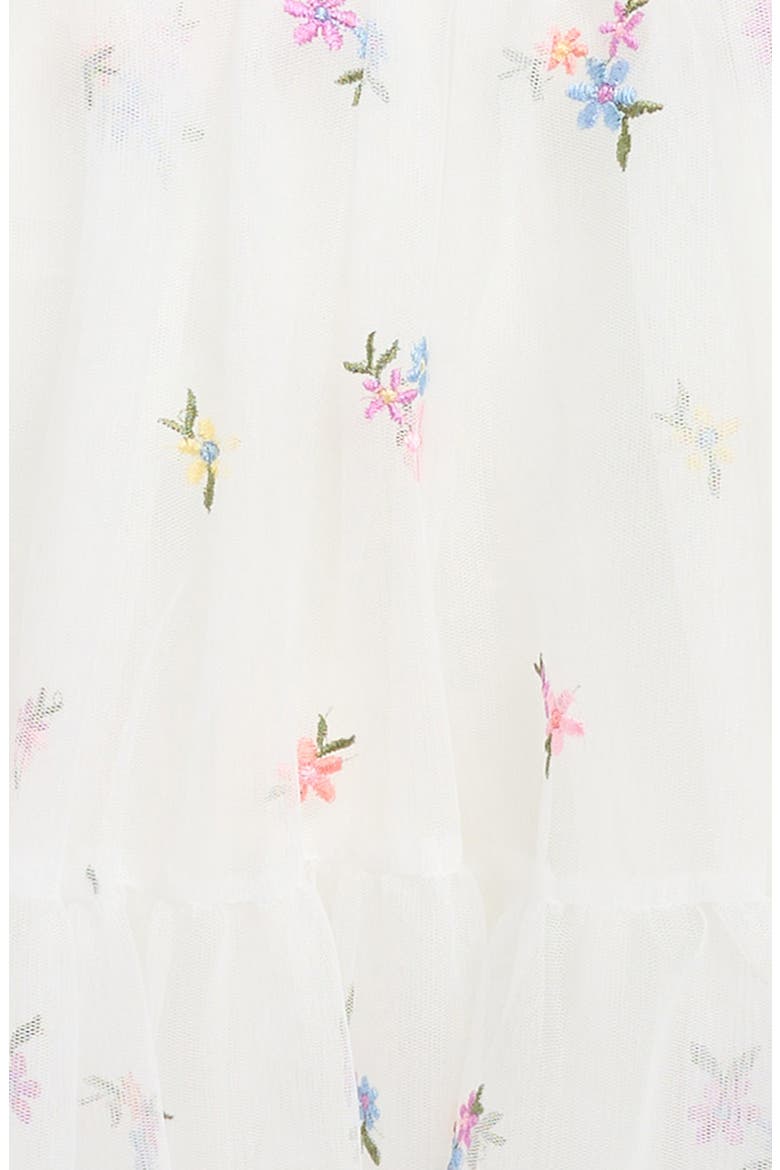 Kids' Embroidered Mesh Party Dress, Alternate, color, IVORY