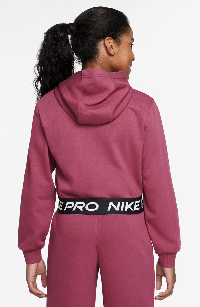 Nike Kids' Dri-FIT Zip-Front Hoodie, Alternate, color, Sweet Beet/Black/White