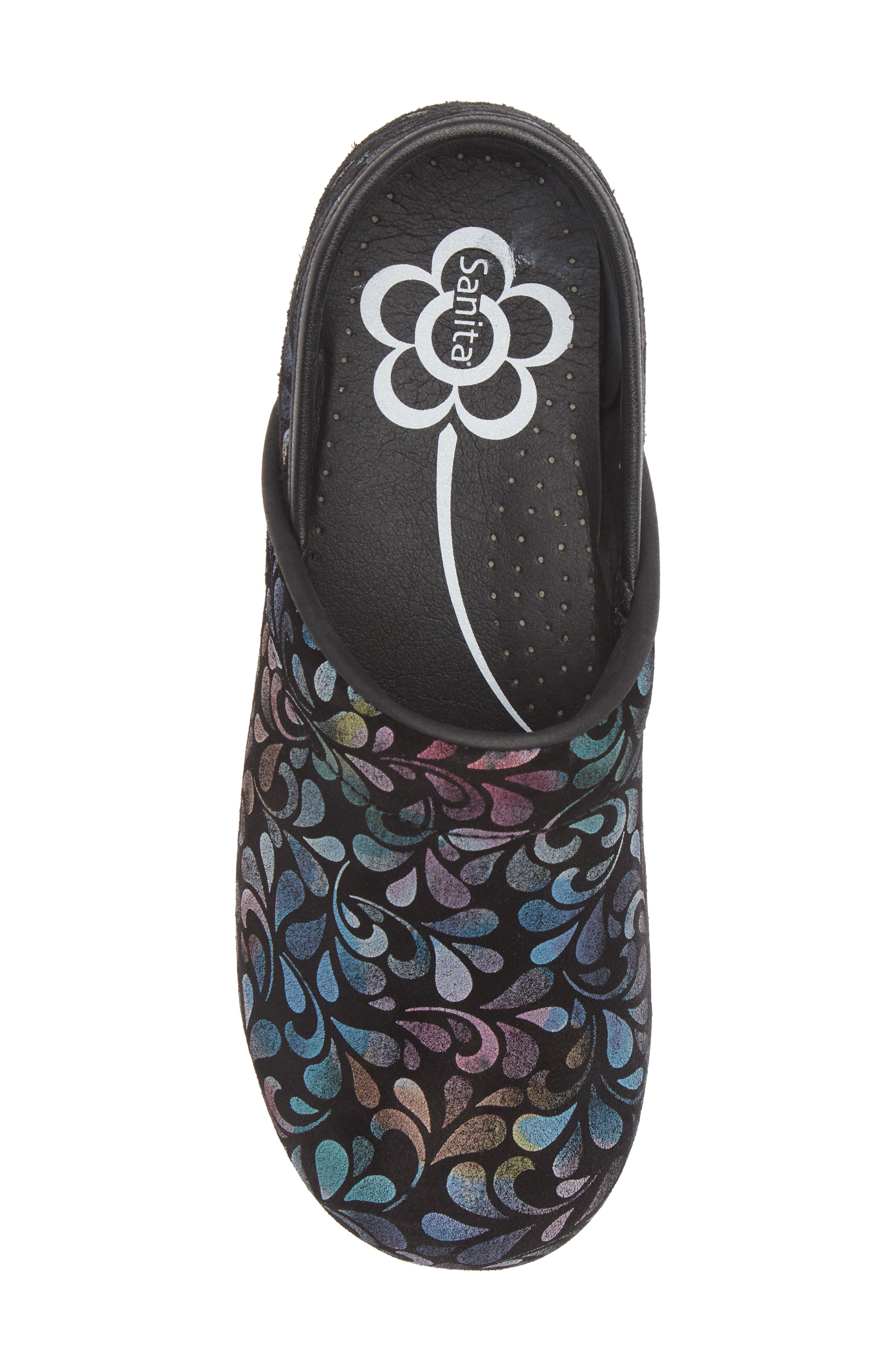 Sanita Plume Floral Print Clog, Alternate, color, Multicolor