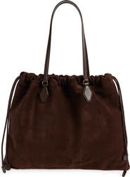 Jimmy Choo Large Drawstring Leather Tote