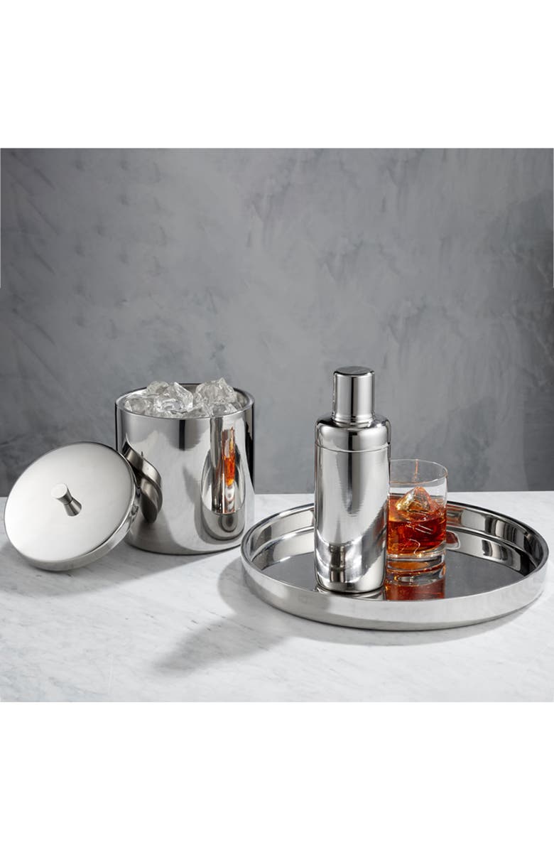 ROSELLI TRADING COMPANY 3-Piece Deco Bar Set, Alternate, color, Silver