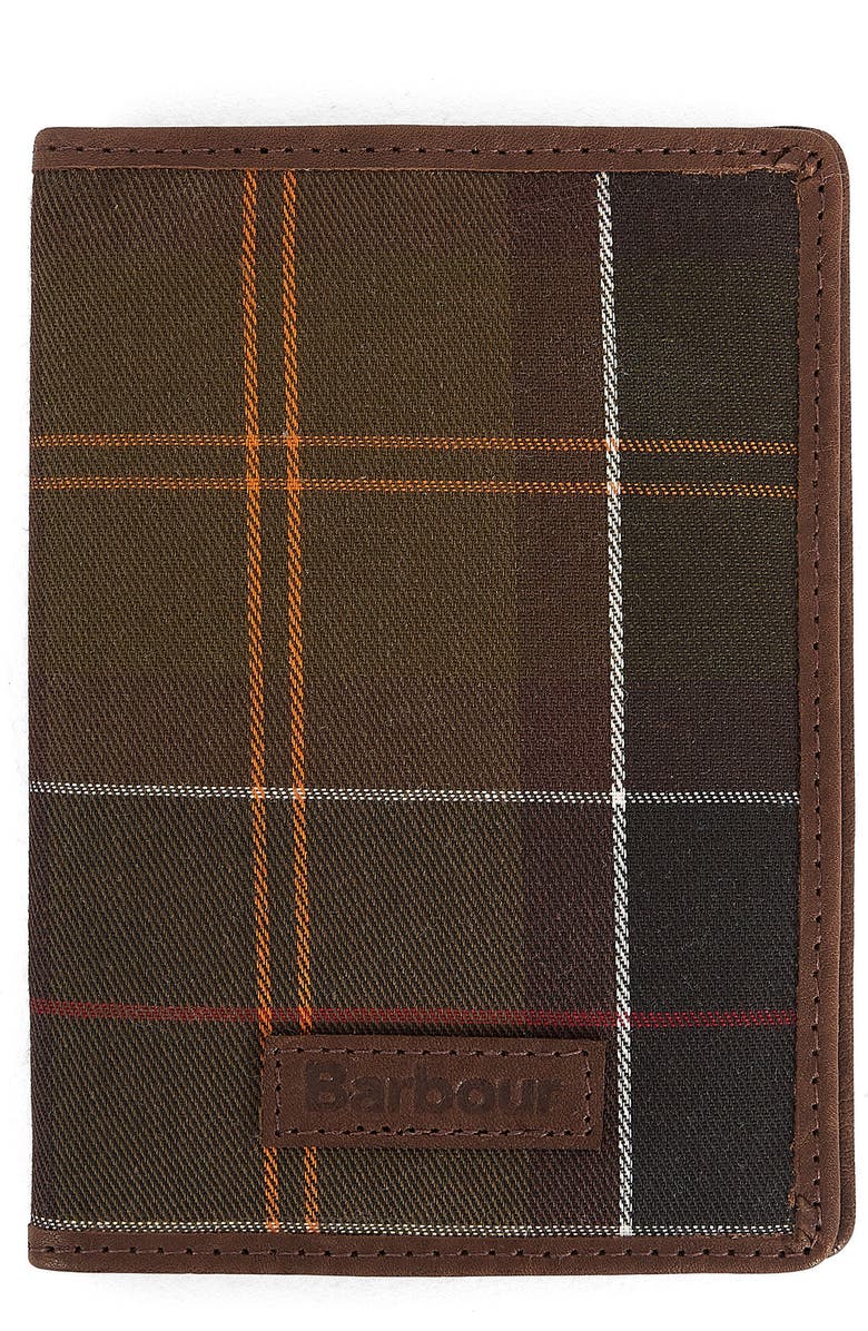 Barbour Tartan Passport Case & Luggage Tag, Alternate, color,