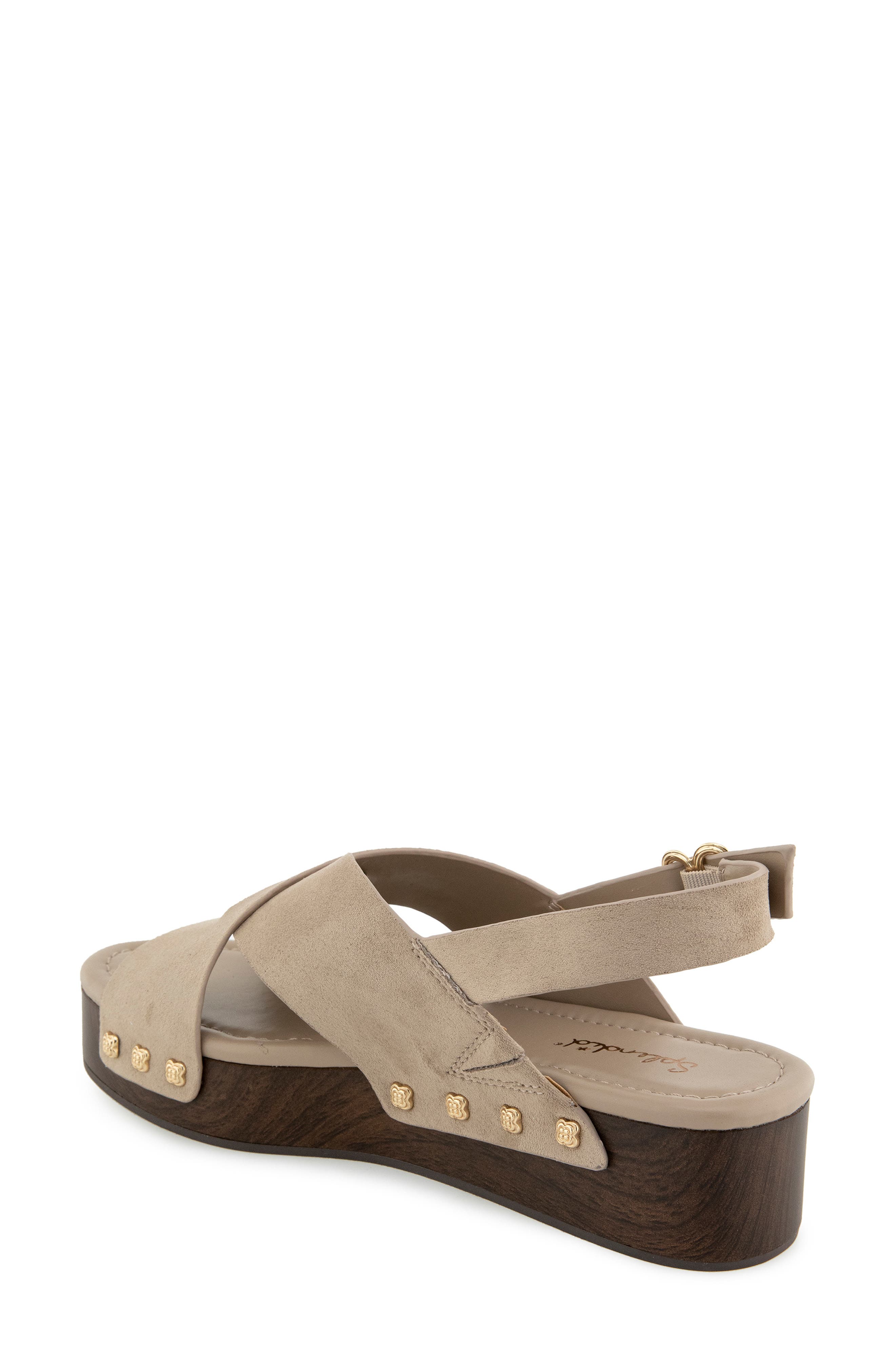 Quandry Woodgrain Platform Slingback Sandal - image 4