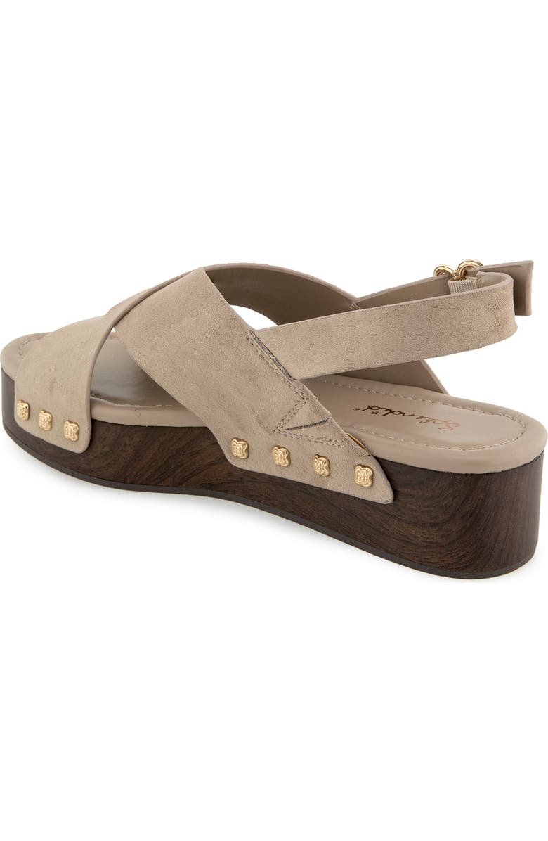 Splendid Quandry Woodgrain Platform Slingback Sandal, Alternate, color, Moonstone