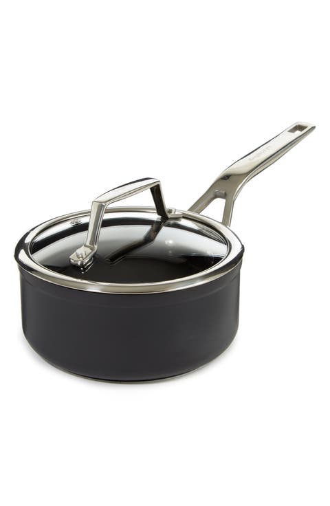 Essentials Hard Anodized 1.3-Quart Nonstick Covered Saucepan