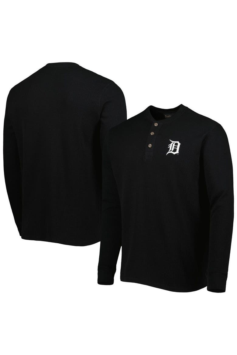 Men's Dunbrooke Detroit Tigers Black Maverick Long Sleeve T-Shirt, Main, color, Black