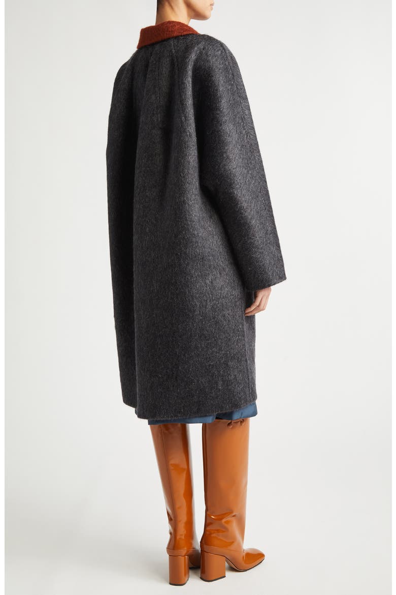 Double Splittable Virgin Wool & Mohair Blend Coat, Alternate, color, RYN80 GRANITE