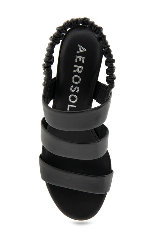 Shop Aerosoles Clarissa Slingback Sandal In Black Leather