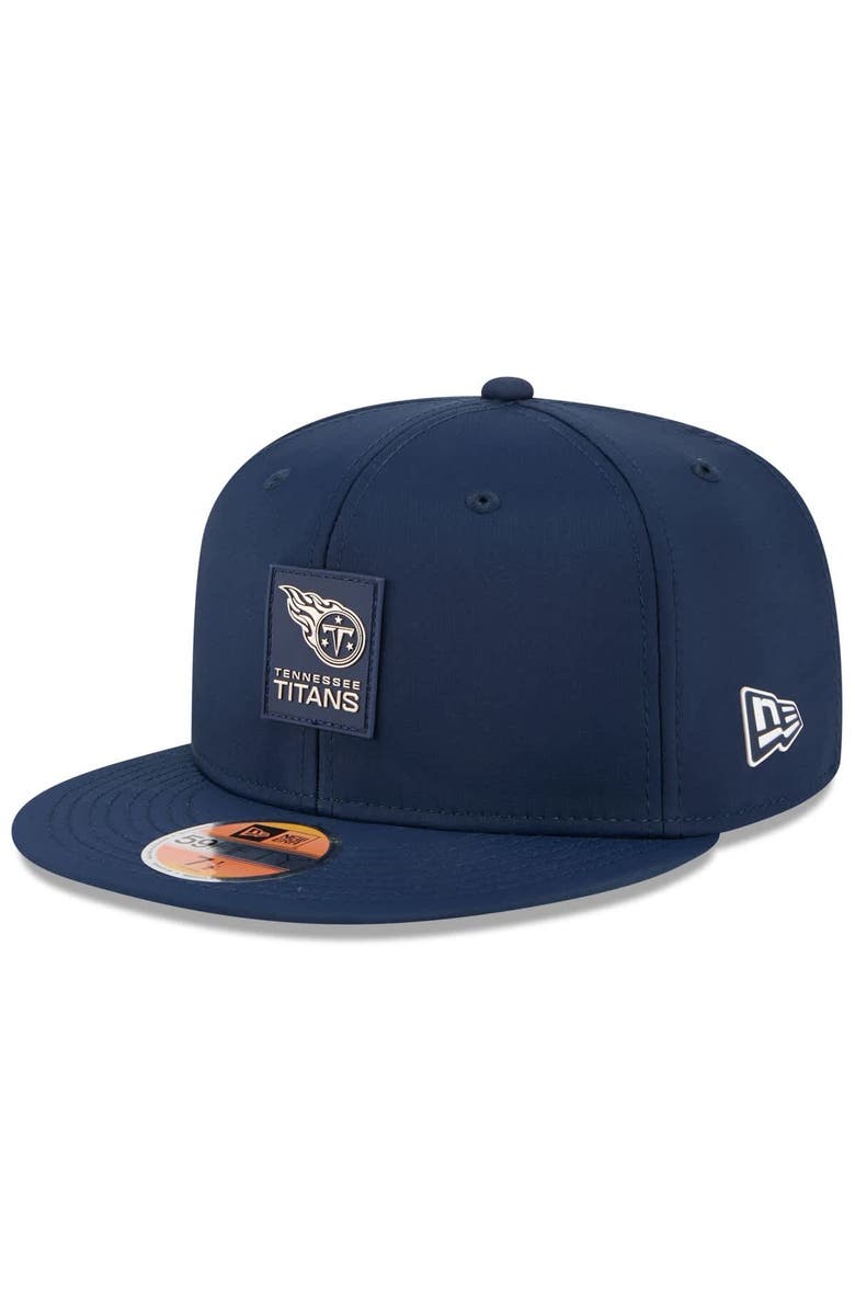 New Era Men's New Era Navy Tennessee Titans 2025 Sideline 59FIFTY Fitted Hat, Main, color, Navy