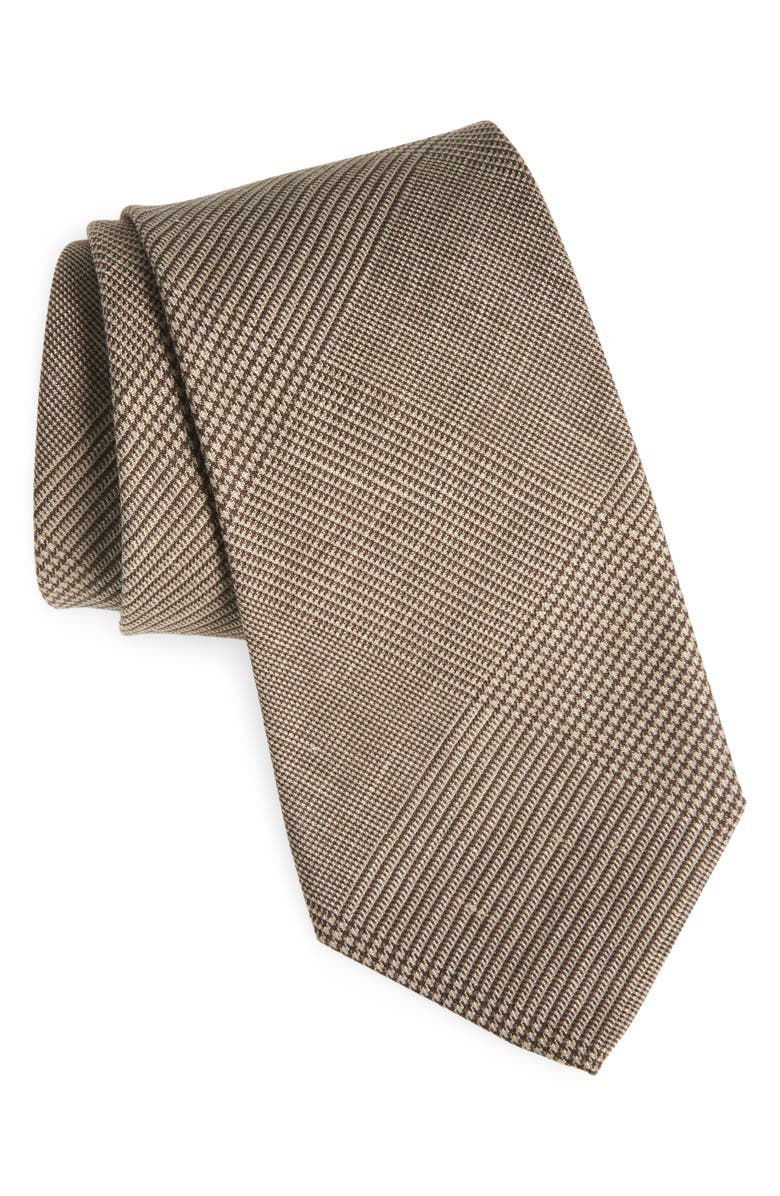 Ralph Lauren Purple Label Wool Tie, Main, color, Summer Sand/ Truffle