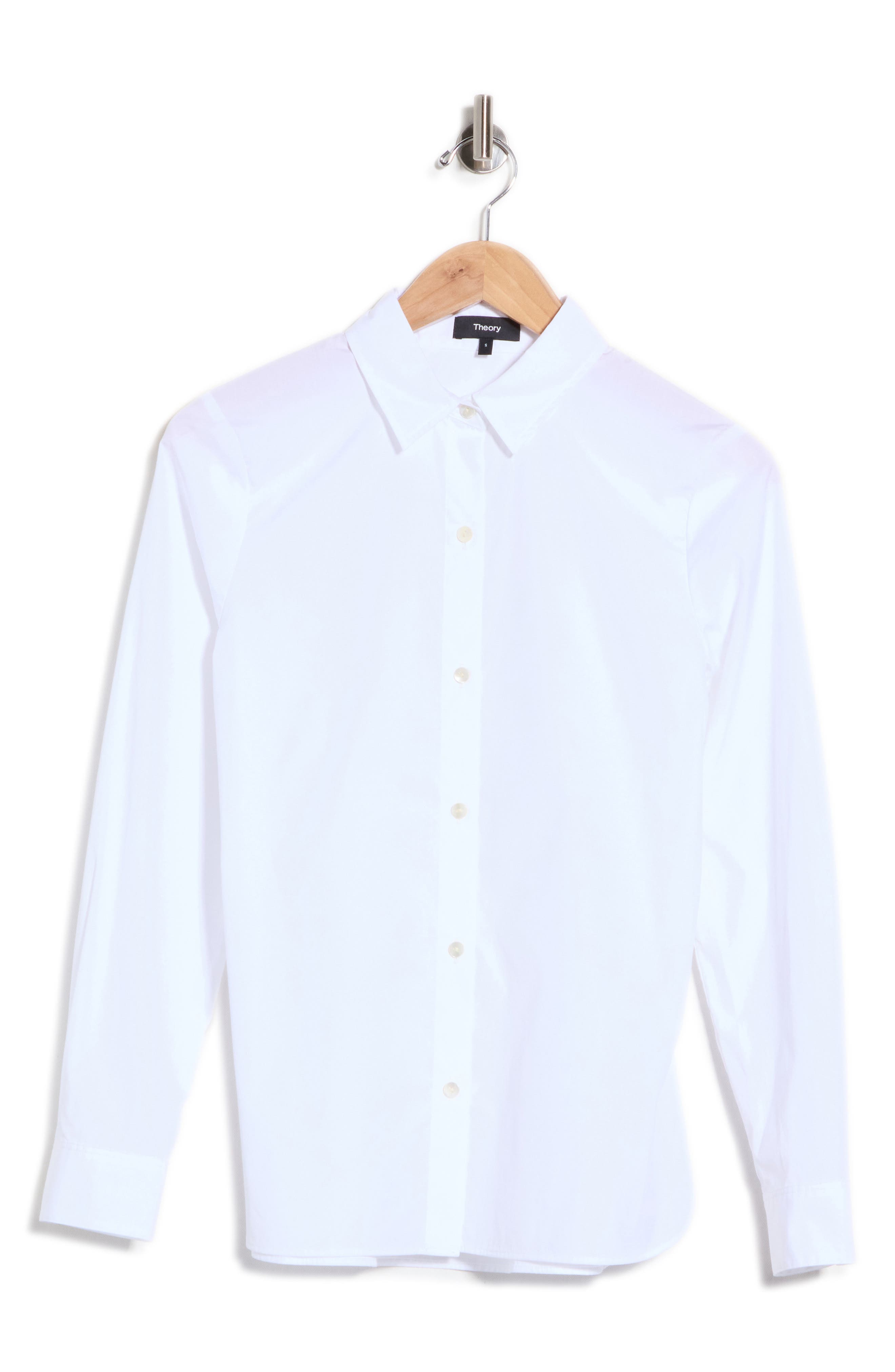 Fitted Long Sleeve Button Front Shirt