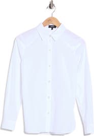 Theory Fitted Long Sleeve Button Front Shirt