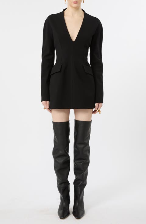 Plunging V-Neck Minidress