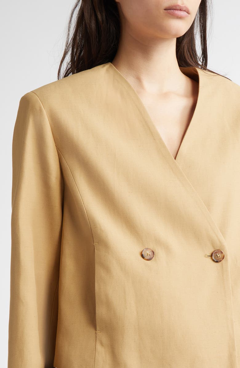 LOULOU DE SAISON Malli Double Breasted Crop Jacket, Alternate, color, 