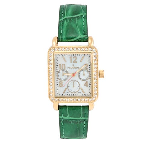 European Crystal Square Tank  Watch- 35x30MM