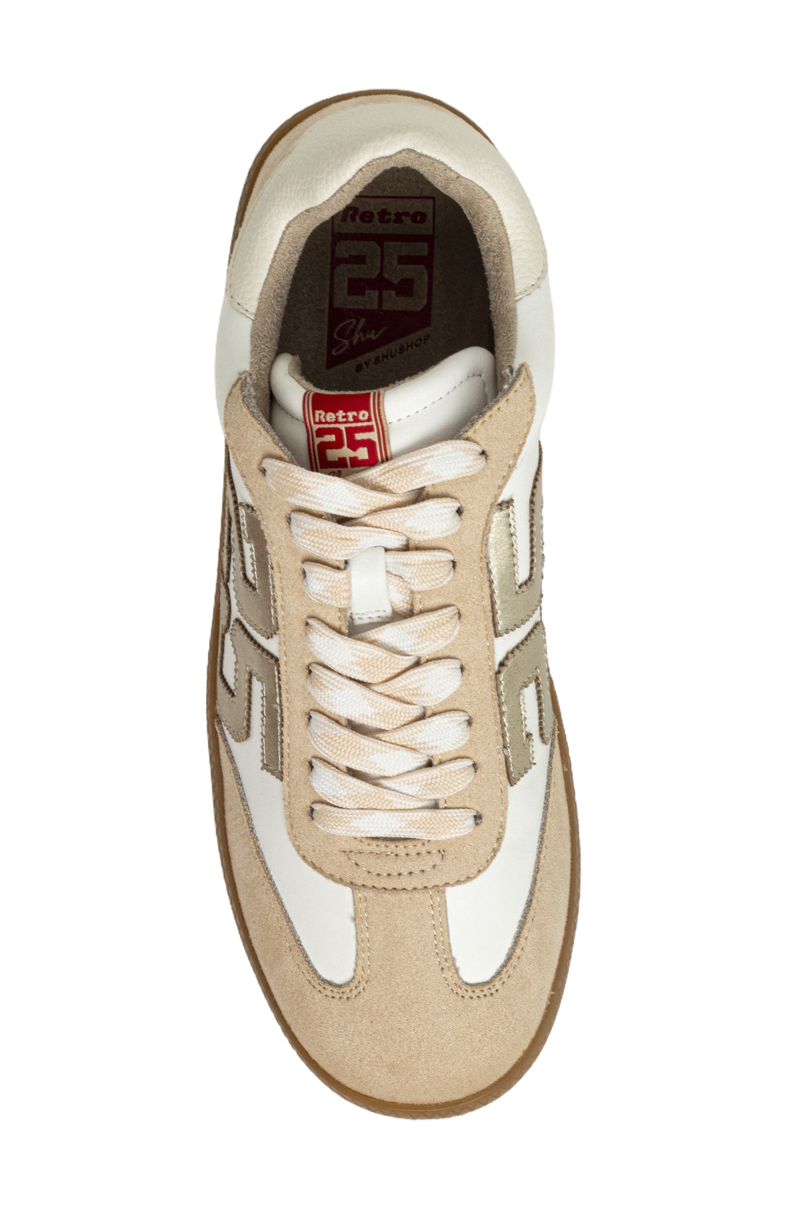 Retro 25 Sneaker, Alternate, color, WHITE GOLD