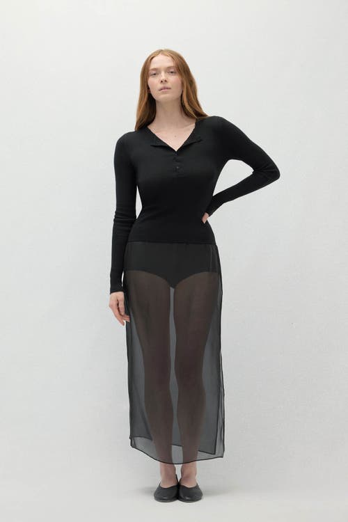 Naked Cashmere Marlowe Cashmere Henley In Black