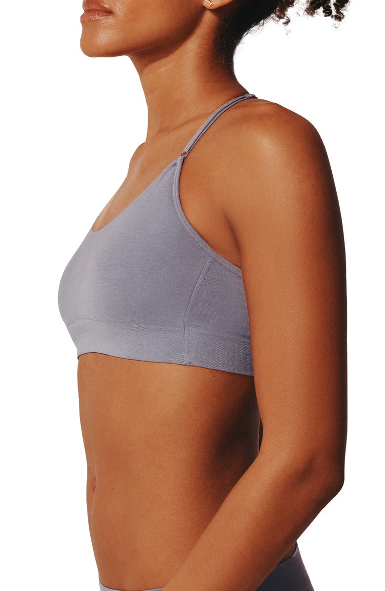ThirdLove Seamless Stretch Cotton Blend Wireless Bralette, Alternate, color, Blue Granite