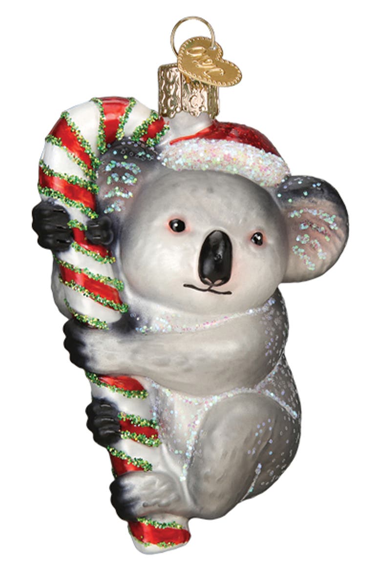 Christmas Koala Ornament, Main, color, GREY